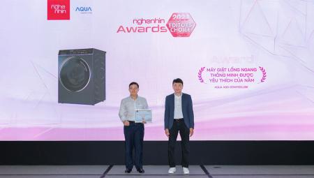 EDITOR'S CHOICE AWARDS 2023: AQUA INVERTER 11 KG AQD-DDW1100J BK - Máy giặt lồng ngang thông minh được yêu thích của năm 